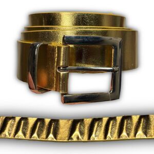 NWT Gold Textured Ruffled Belt 2XL